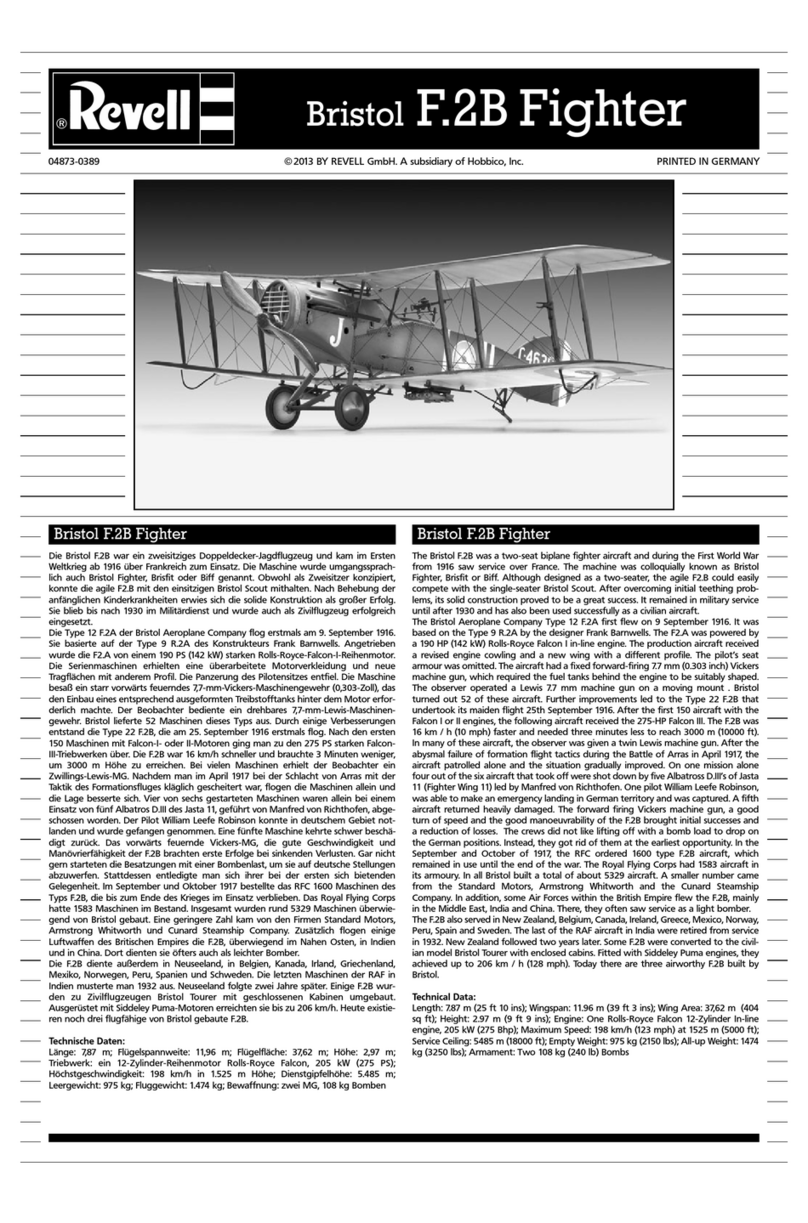 REVELL Bristol F.2B Fighter User manual