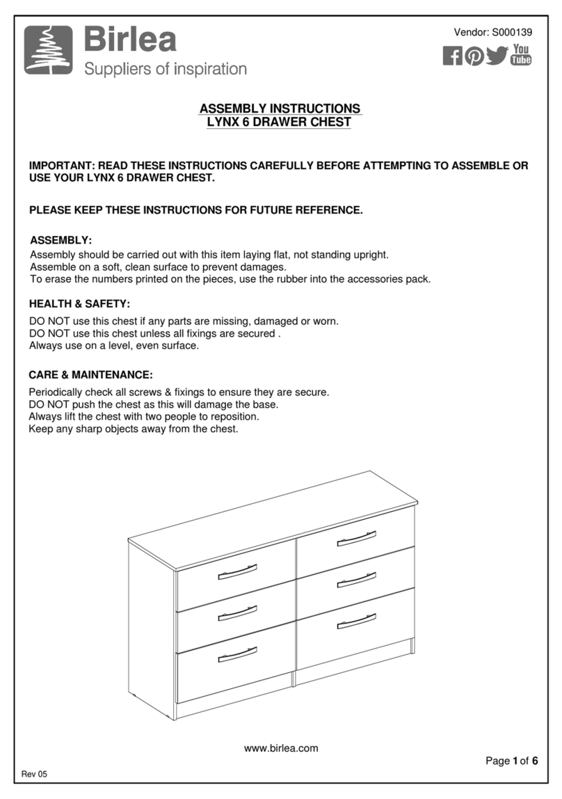 Birlea LYNX 6 Assembly instructions