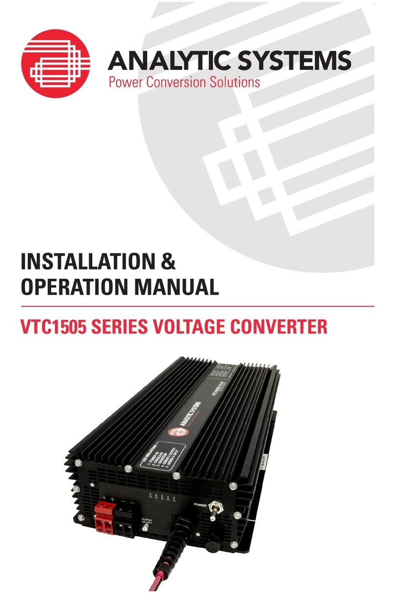 Analytic Systems VTC1505 SERIES Installation and operation manual Analytic Systems VTC1505 SERIES Installation and operation manual