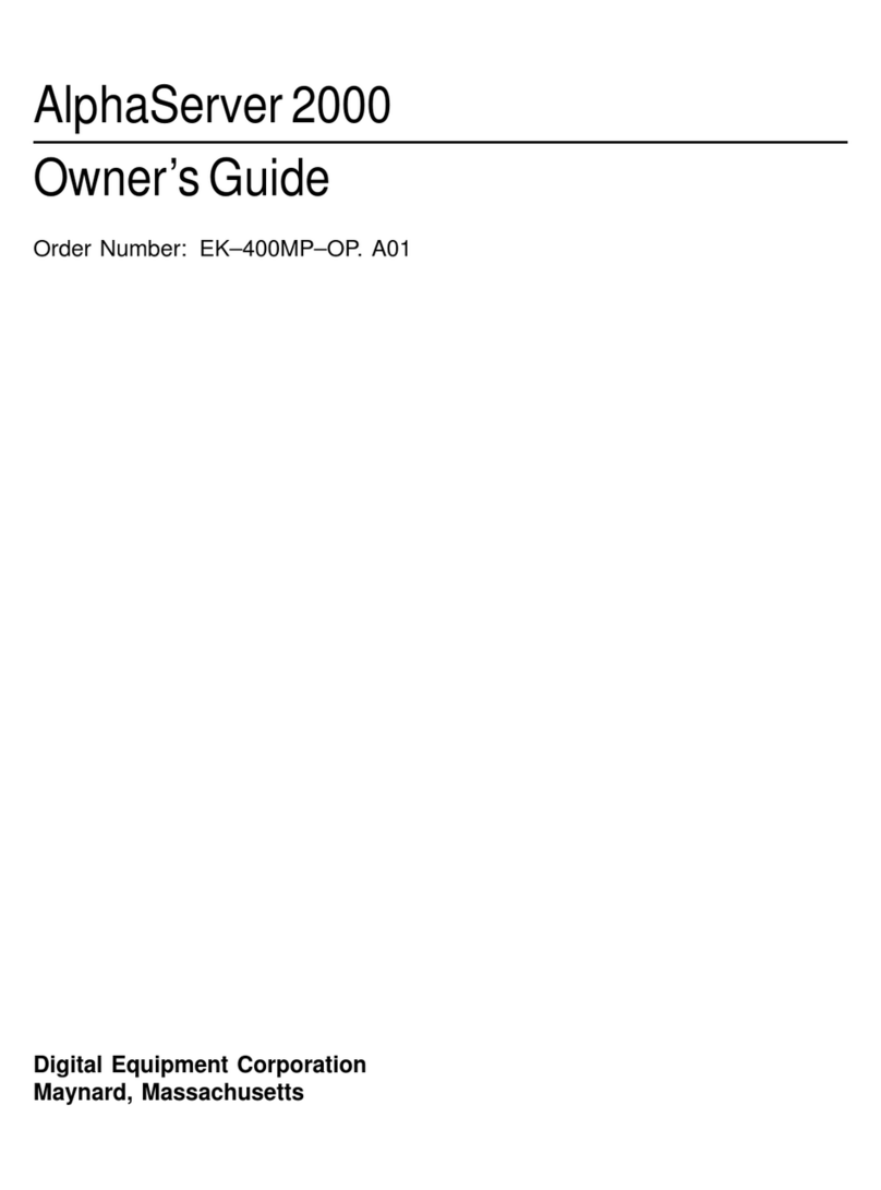 Digital Equipment AlphaServer 2000 User manual Digital Equipment AlphaServer 2000 User manual