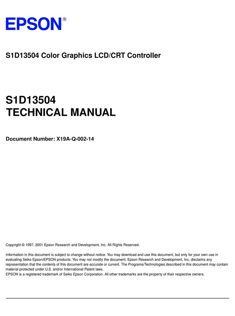 Epson S1D13504 Technical manual