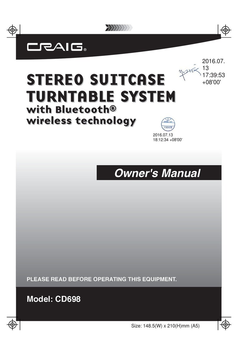 Craig CD698 owner's manual