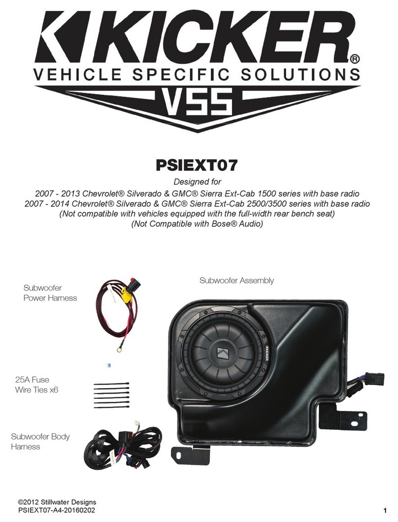Kicker PSIEXT07 User manual