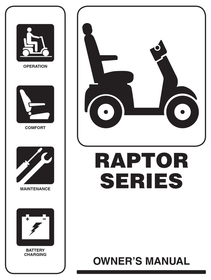 Pride Mobility raptor series owner's manual