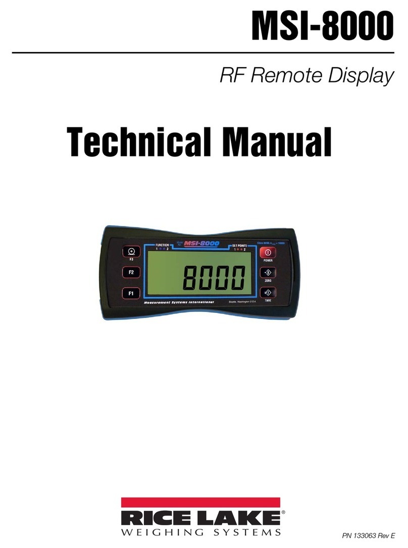 Rice Lake MSI-8000 User manual