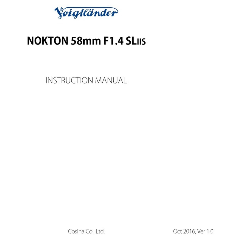 VOIGTLANDER NOKTON 58mm F1.4 SLIIS instruction manual
