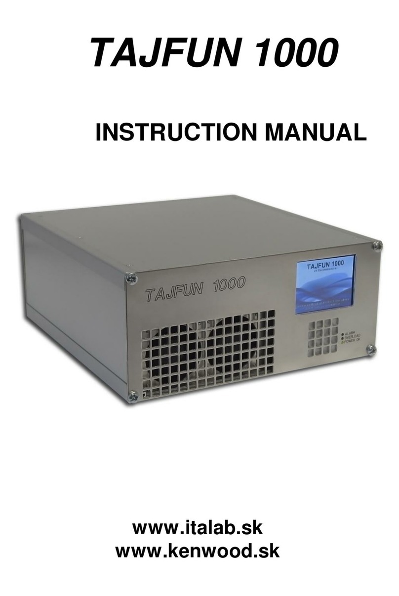 VH Electronics TAJFUN 1000 instruction manual