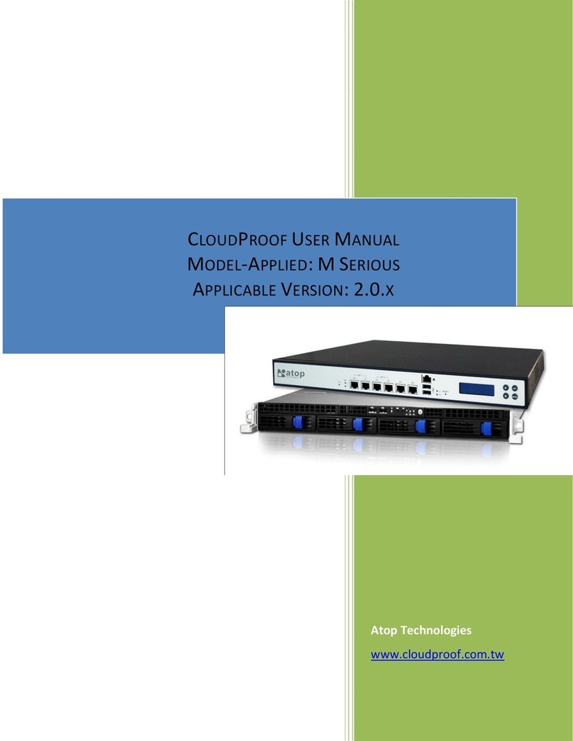 Atop CloudProof M1000 serious User manual