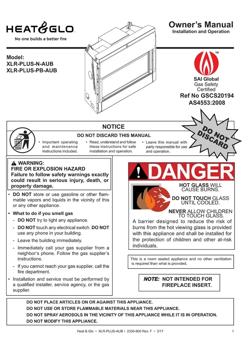 Heat & Glo XLR-PLUS-N-AUB manual