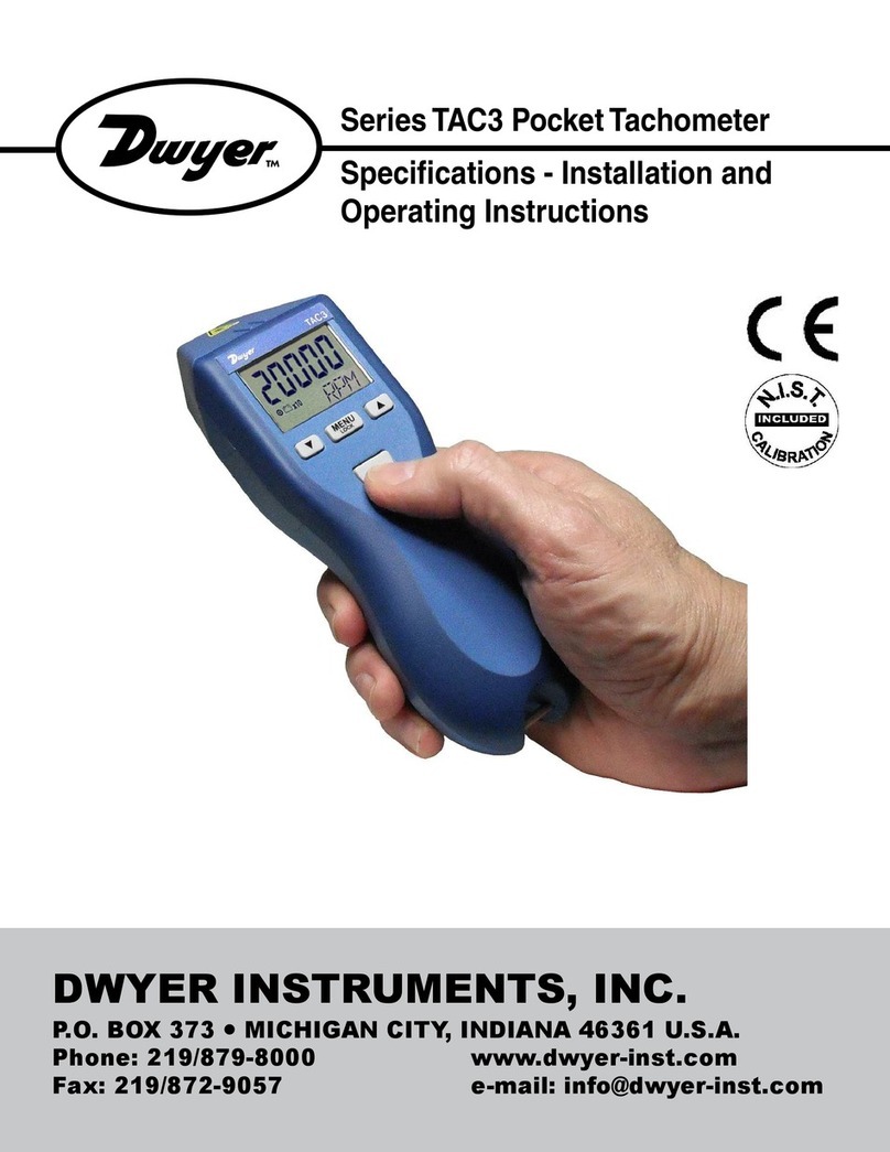 Dwyer Instruments TAC3 series Installation and operating instructions