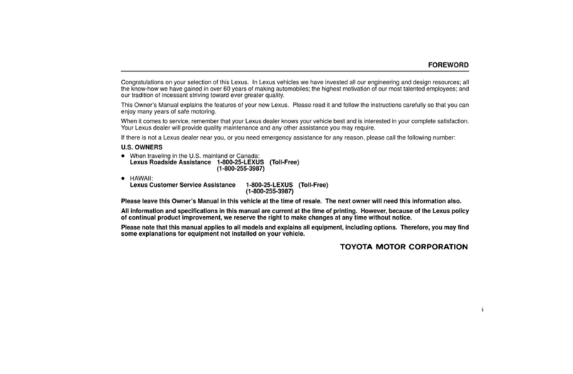 Lexus 2004 GX470 User manual