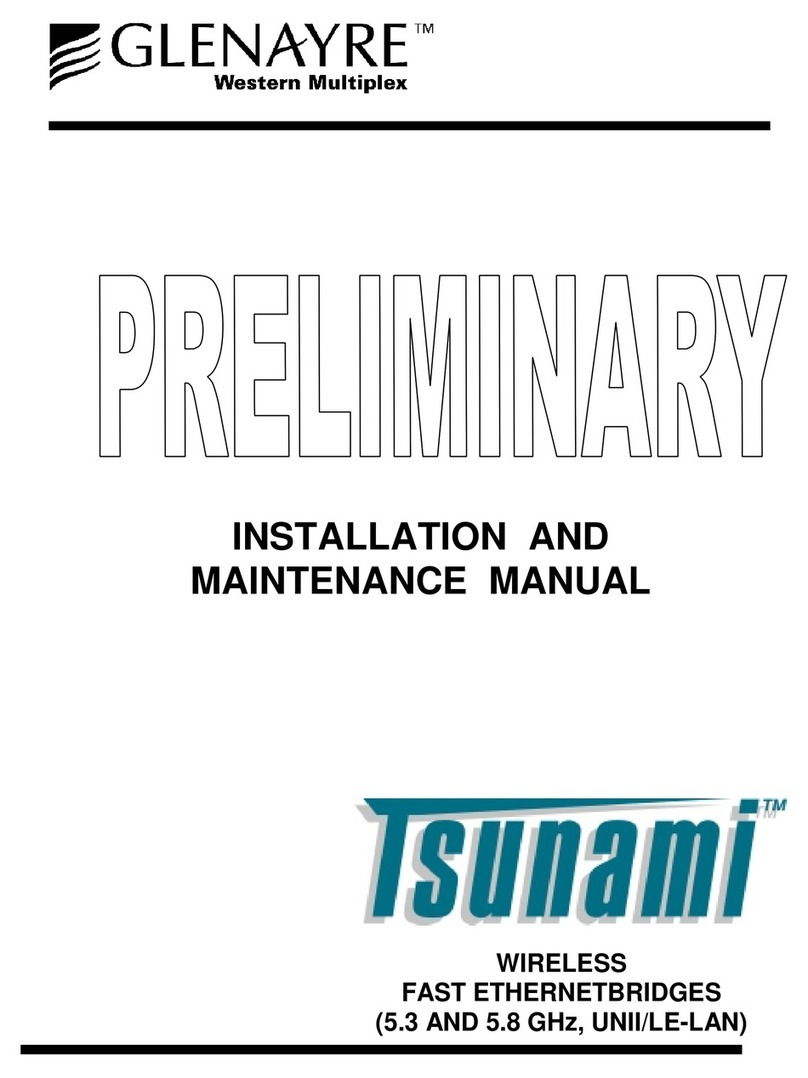 Glenayre Tsunami series Installation and maintenance manual Glenayre Tsunami series Installation and maintenance manual