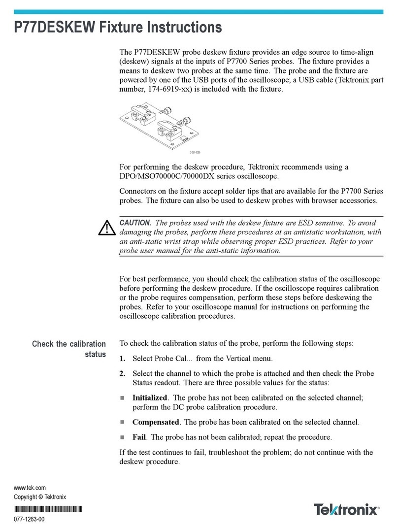 Tektronix P77DESKEW User manual
