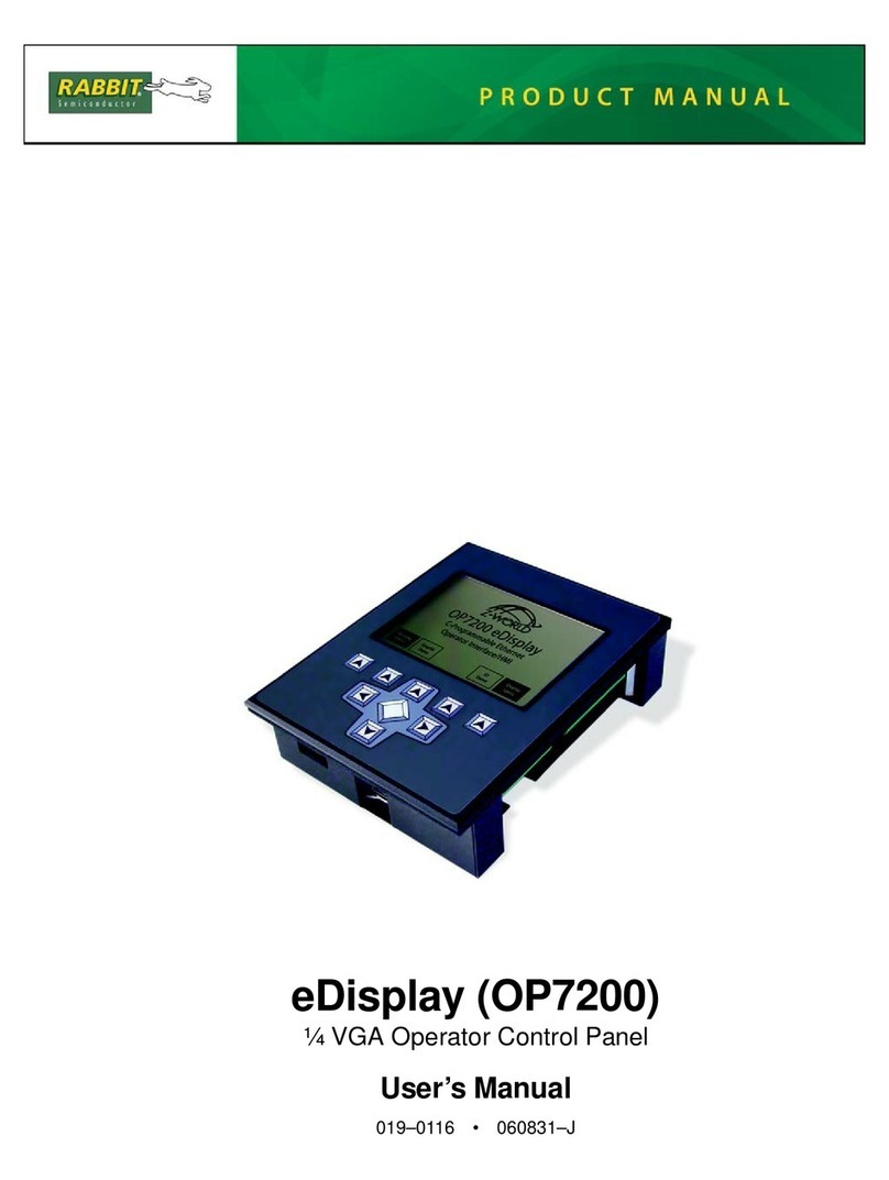 RabbitCore eDisplay OP7200 user manual