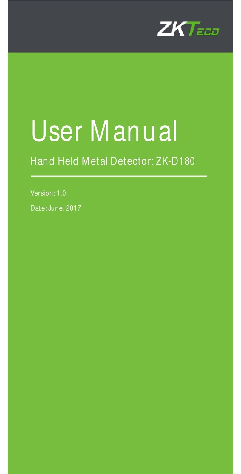 ZKTeco ZK-D180 user manual