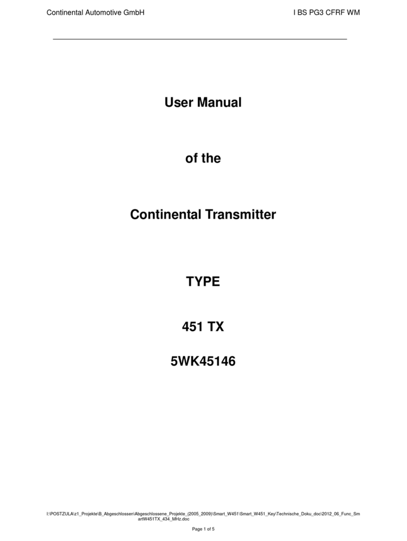 Continental Automotive 451 TX user manual