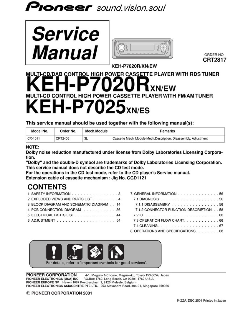 Pioneer KEH-P7020RXN/EW User manual