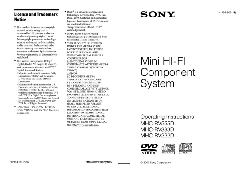 Sony MHC-RV555D operating instructions