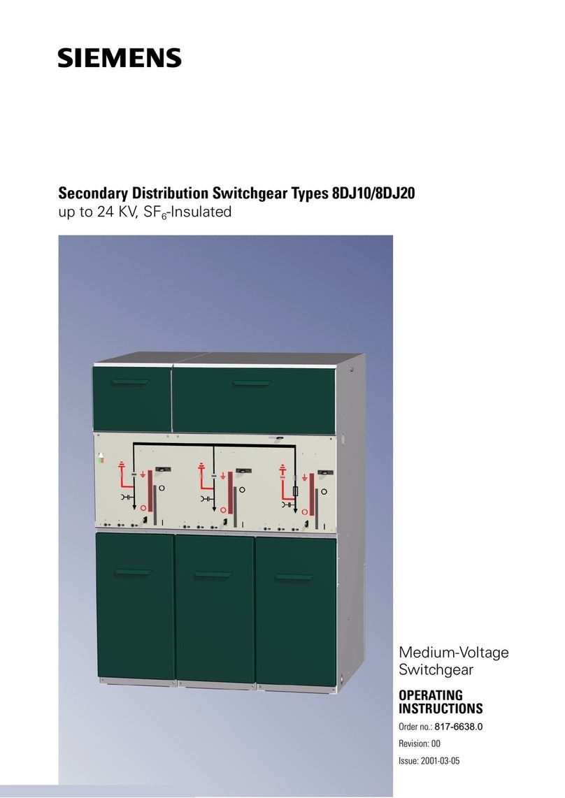 Siemens 8DJ10 User manual