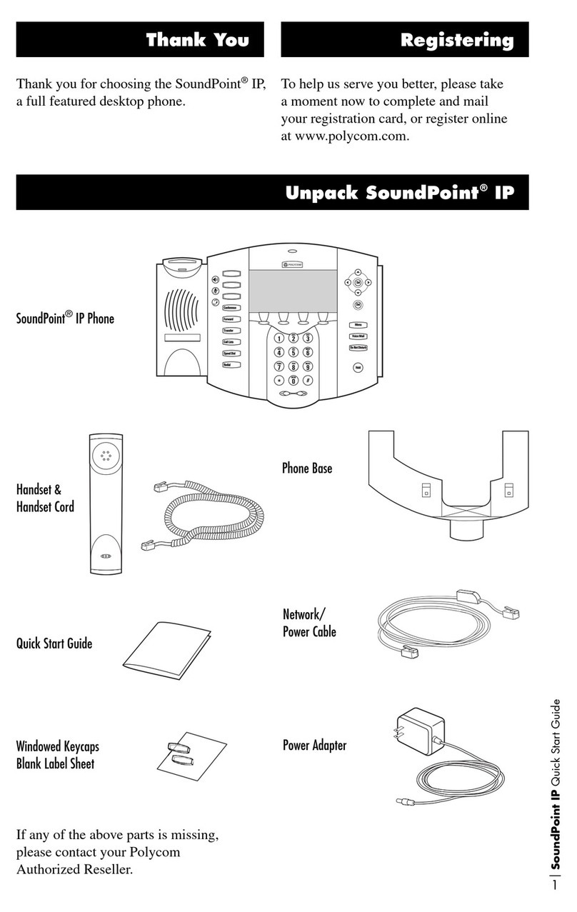 Polycom soundpoint IP series User manual