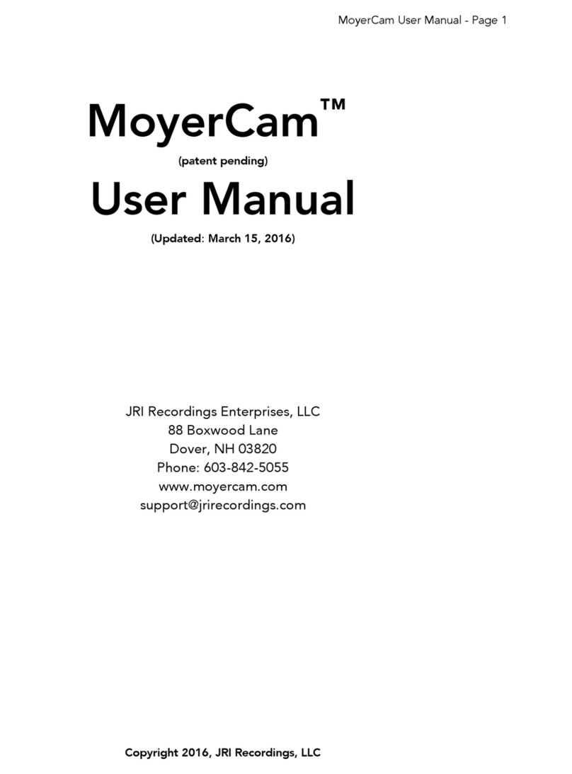 JRI Recordings Enterprises MoyerCam user manual