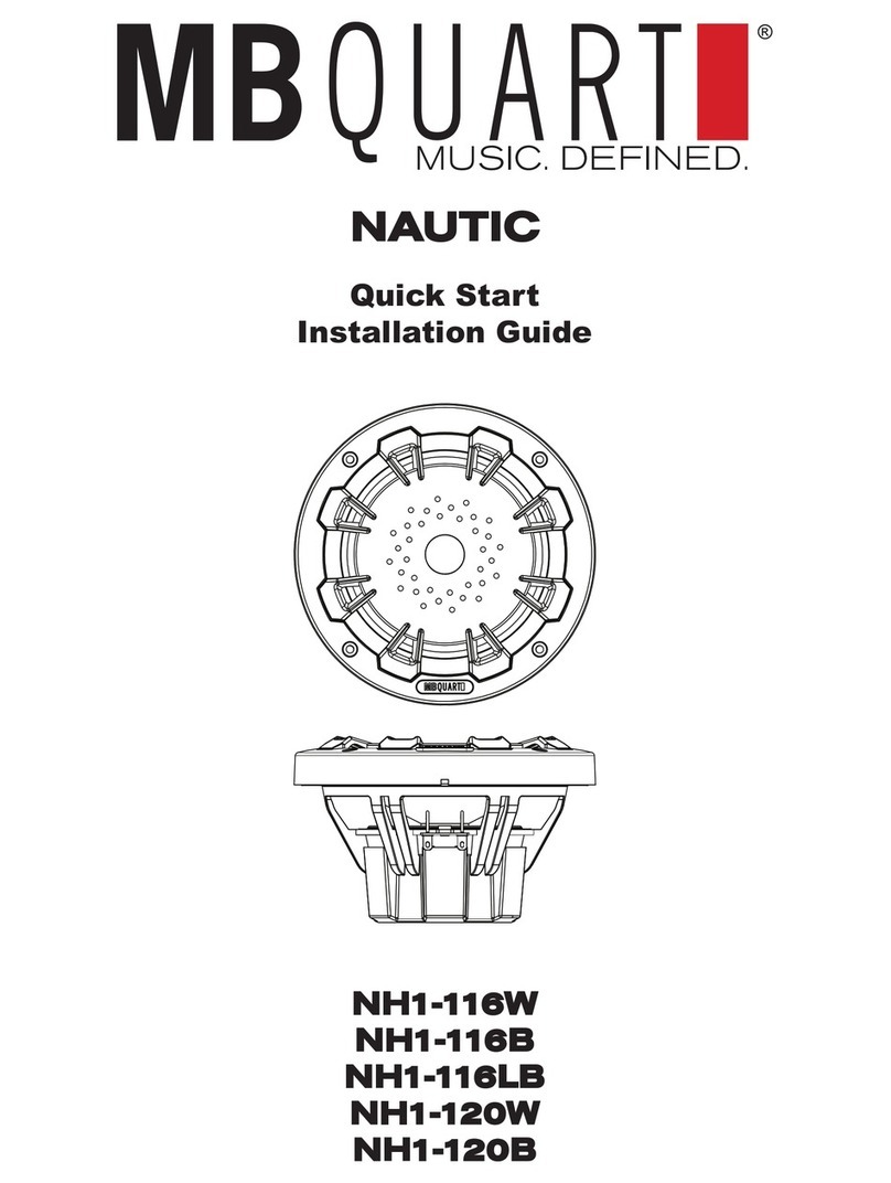 MB QUART NAUTIC NH1-116W Quick start installation guide MB QUART NAUTIC NH1-116W Quick start installation guide