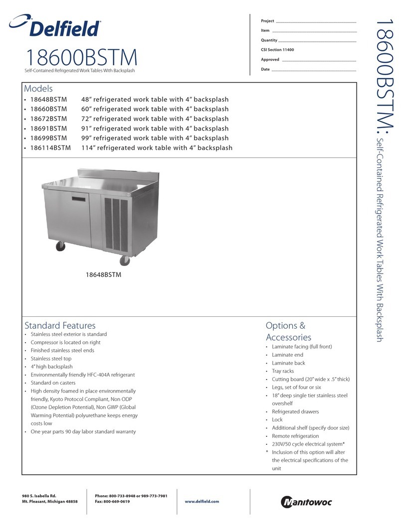 Delfield 18648BSTM User manual