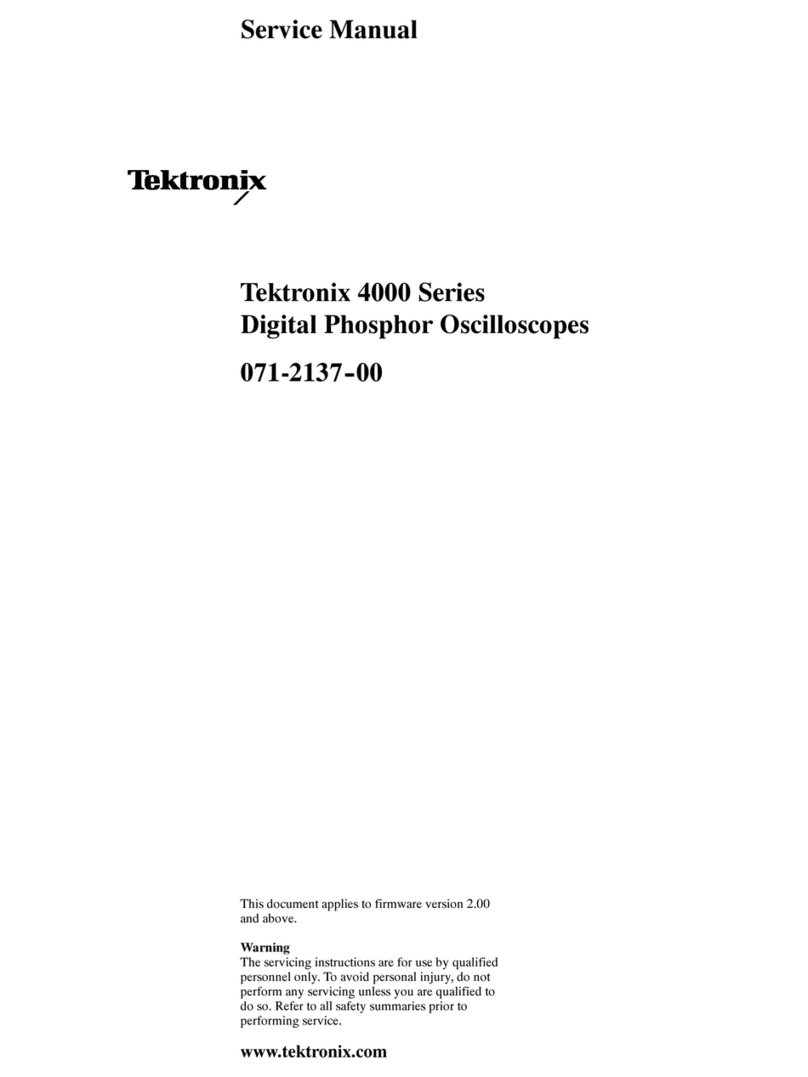 Tektronix 4000 Series User manual