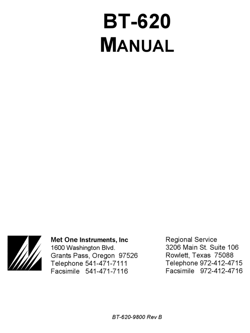 Met One Instruments BT-620 User manual