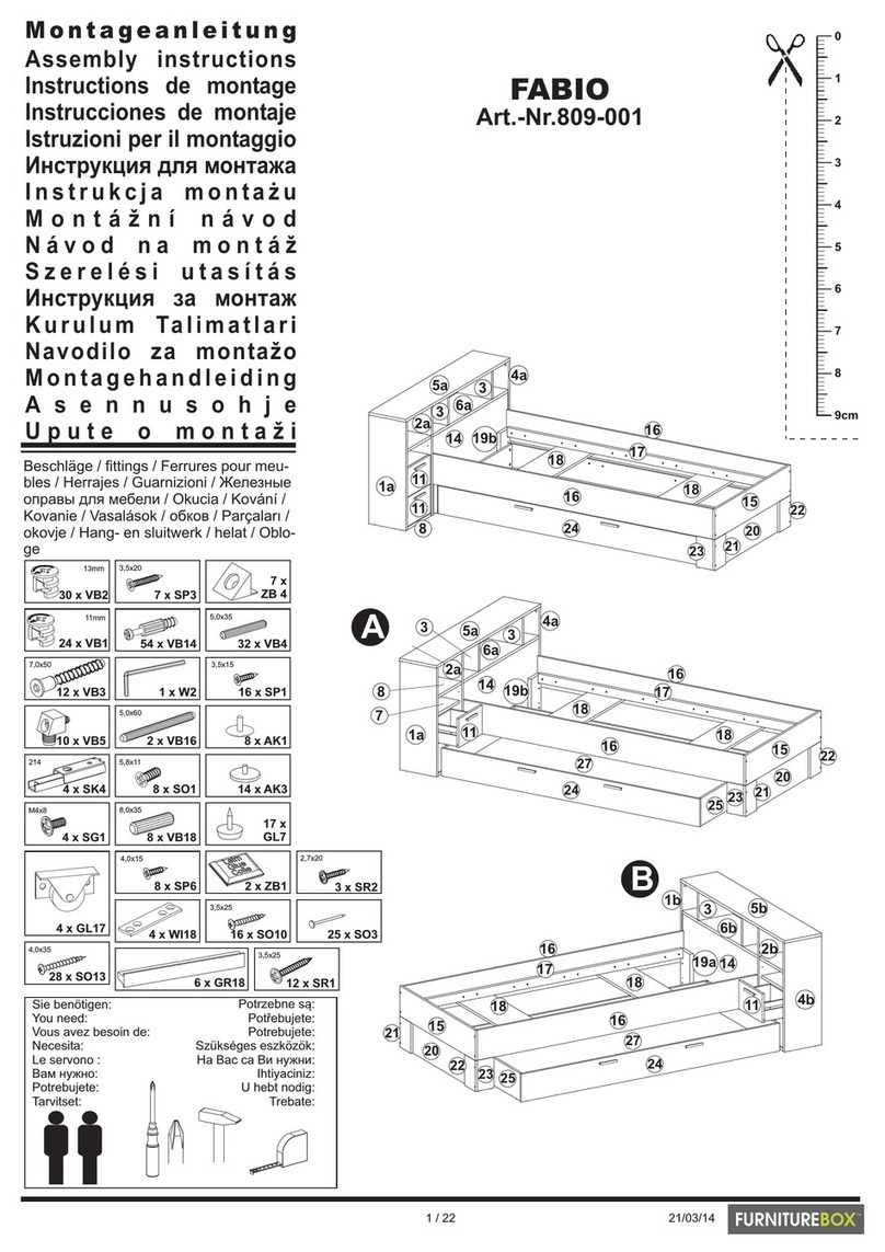 FURNITUREBOX FABIO Assembly instructions FURNITUREBOX FABIO Assembly instructions