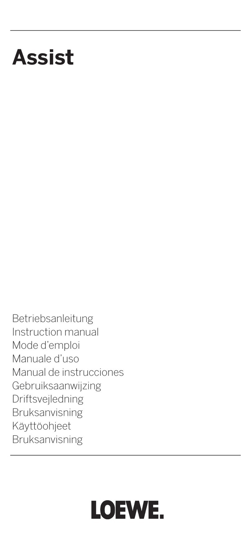 Loewe Assist Media instruction manual