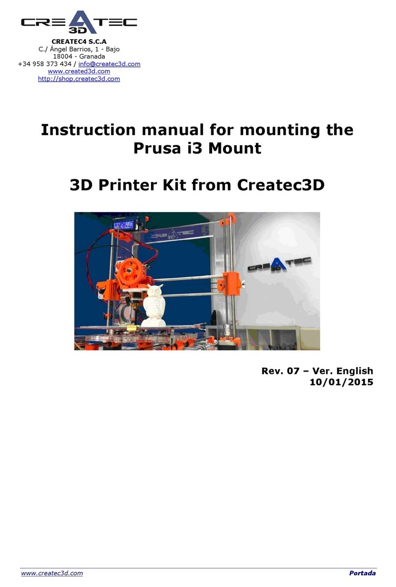 Createc Prusa i3 instruction manual