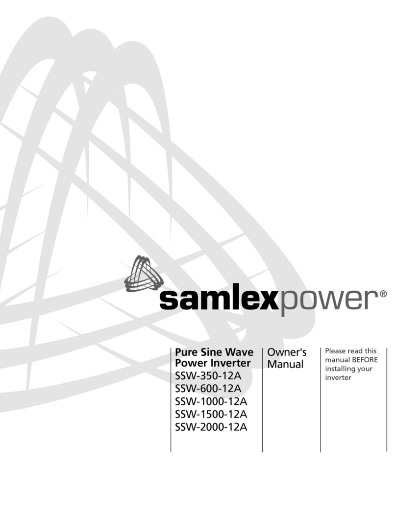 SamplexPower SSW-350-12A User manual SamplexPower SSW-350-12A User manual