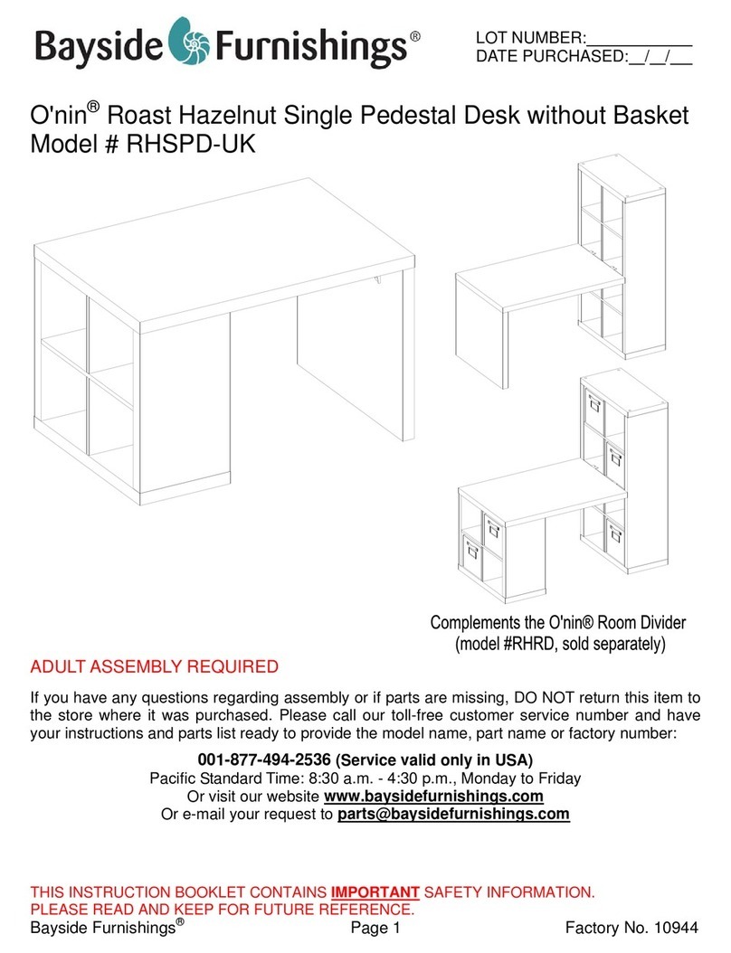 Bayside Furnishings RHSPD-UK User manual Bayside Furnishings RHSPD-UK User manual