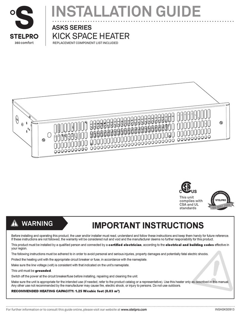 Stelpro ASKS series installation guide