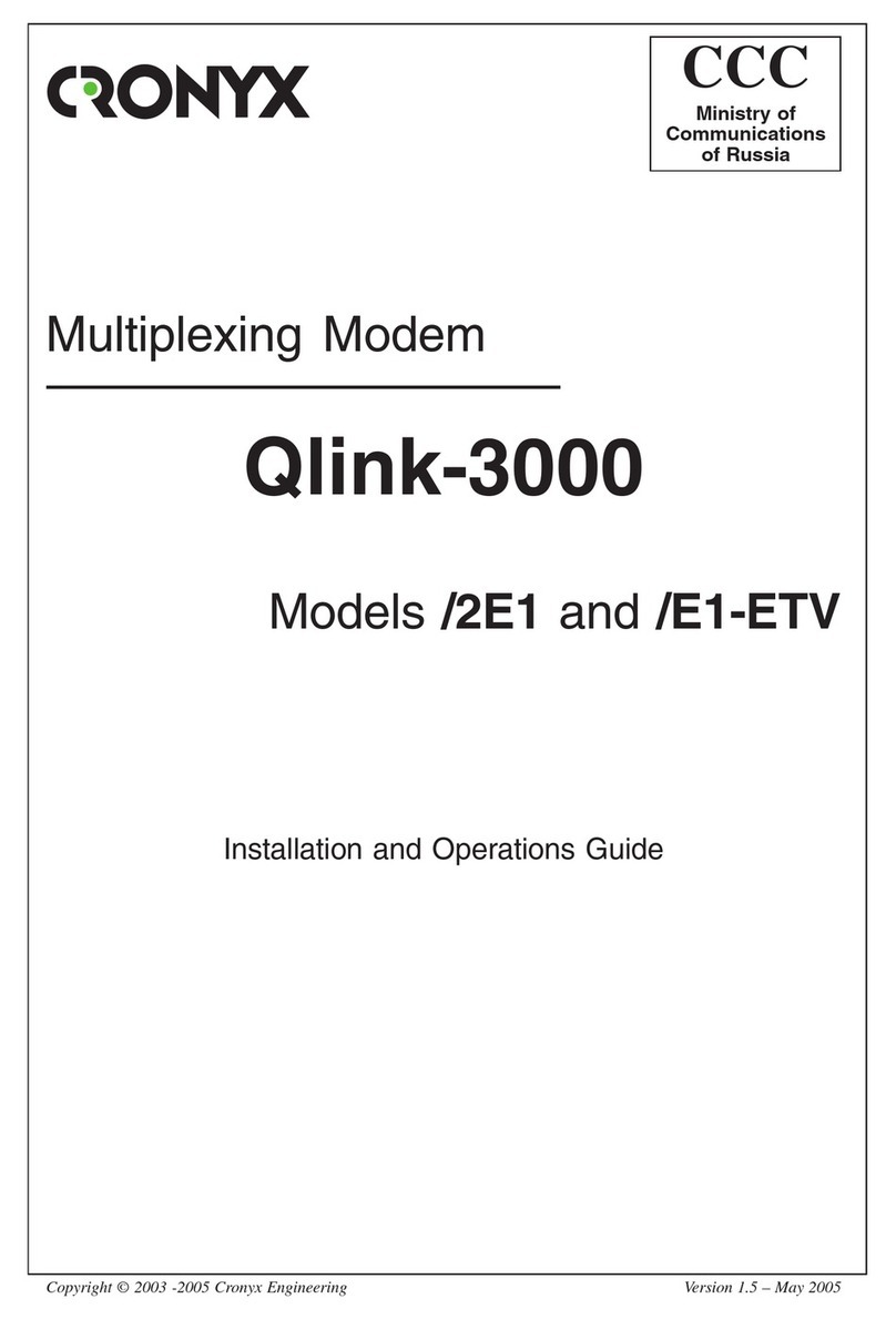 Cronyx Qlink-3000/2E1 Installation and operation guide