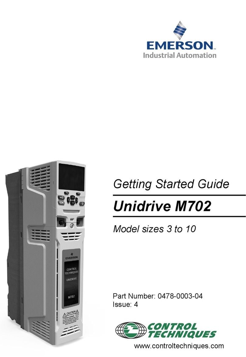 Emerson Unidrive M702 Getting started guide