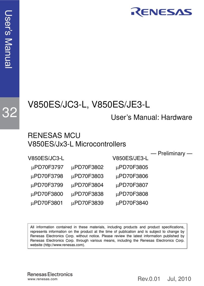 Renesas V850ES/JE3-L User manual