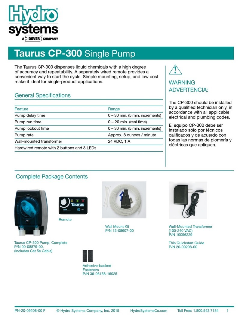 Hydro systems Taurus CP-300 manual