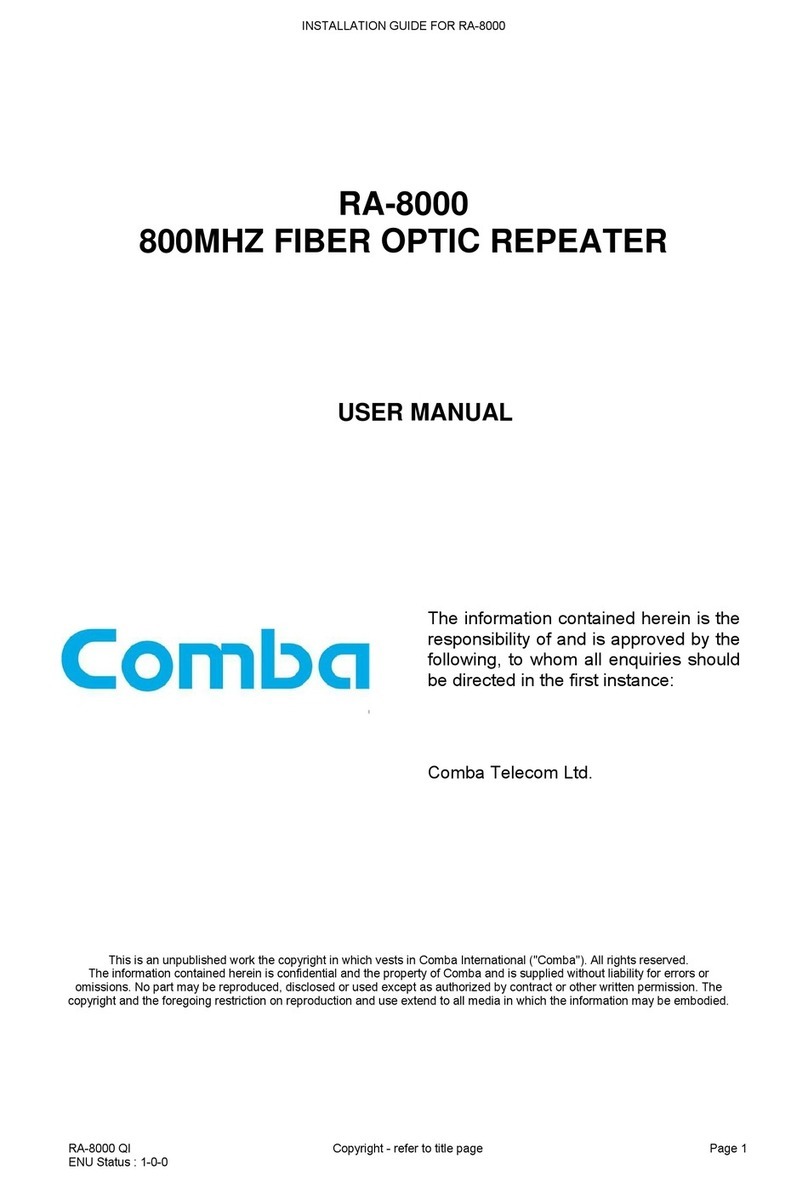 COMBA RA-8000 User manual