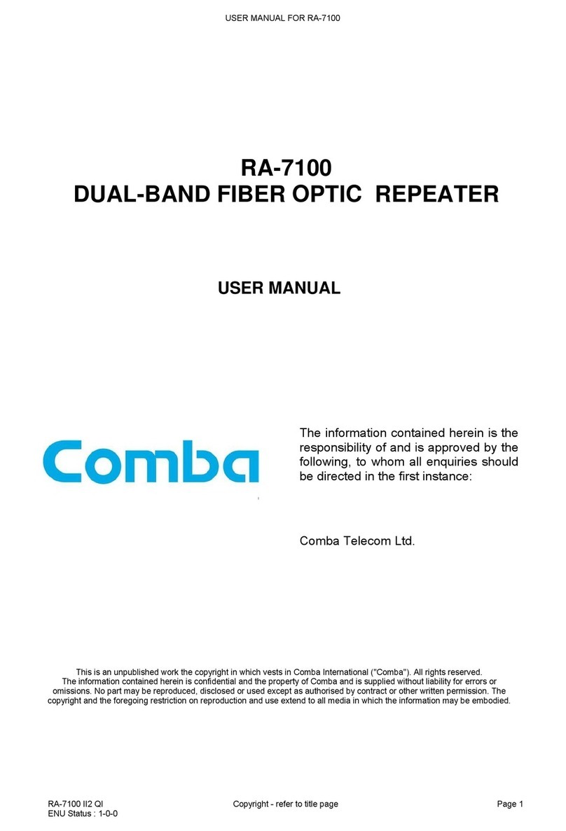 COMBA RA-7100 User manual