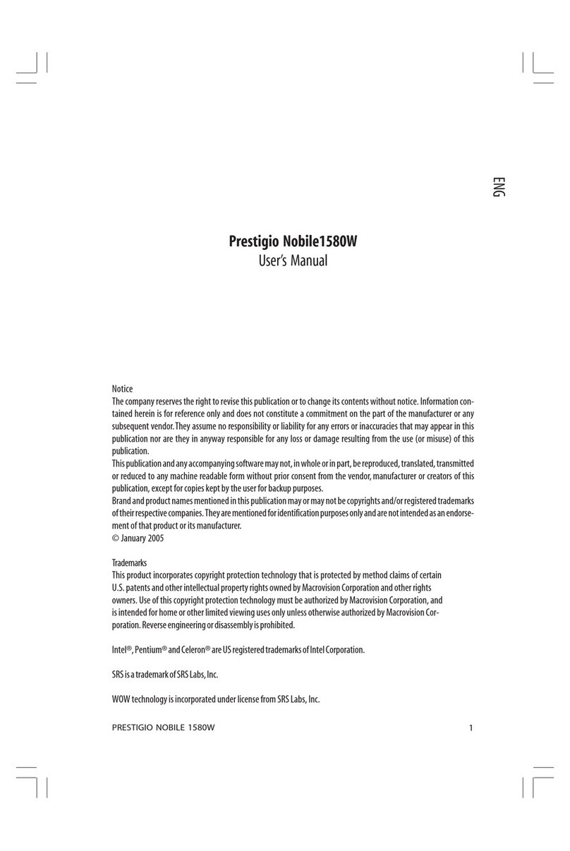 Prestigio Nobile1580W User manual