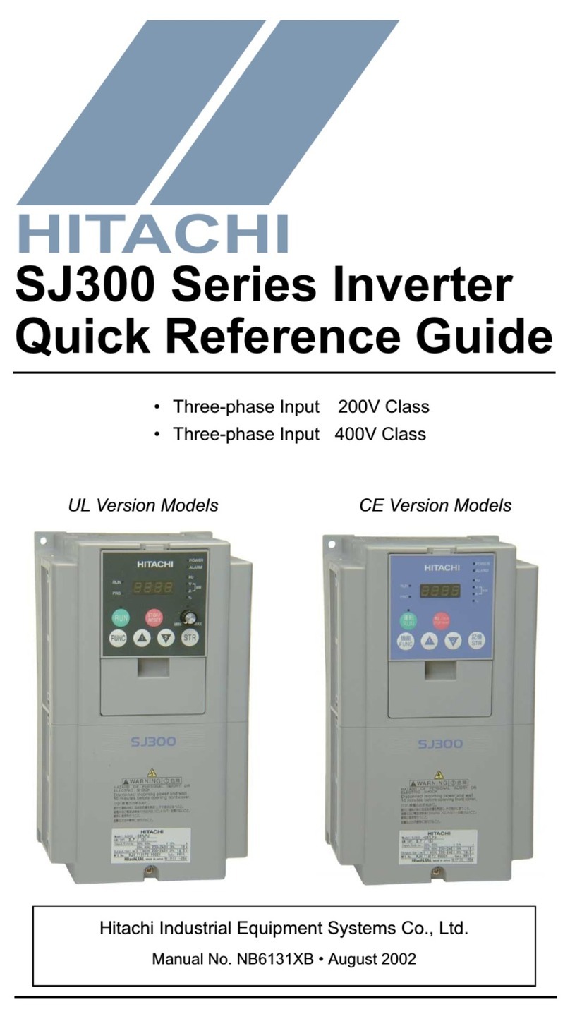 Hitachi sj300CE series Quick reference guide Hitachi sj300CE series Quick reference guide