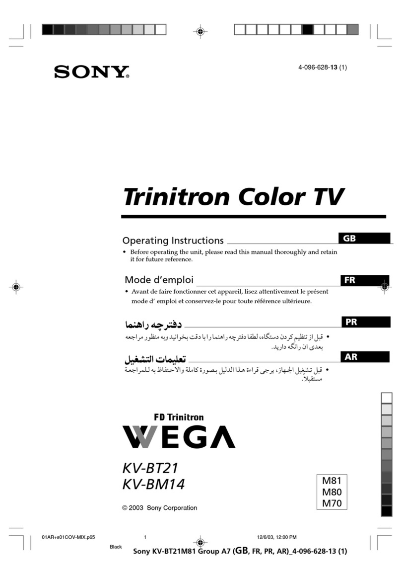 Sony KV-BT21 User manual Sony KV-BT21 User manual