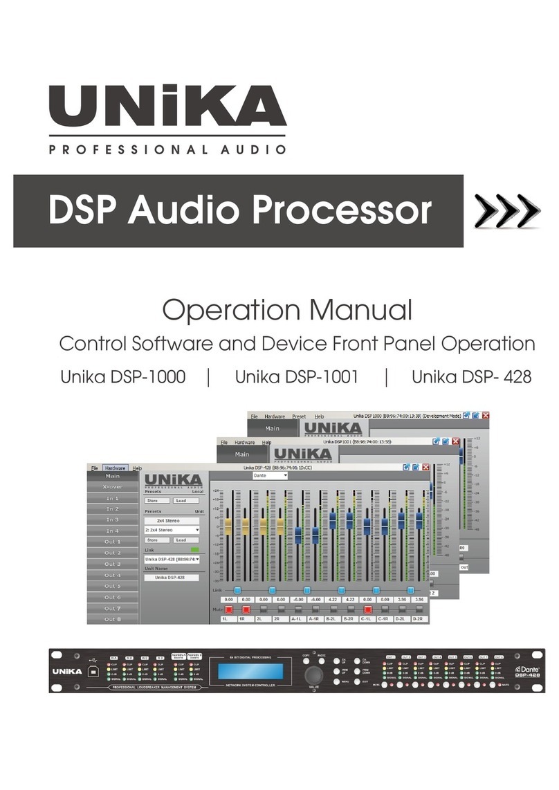 Unika DSP-1000 Operation manual