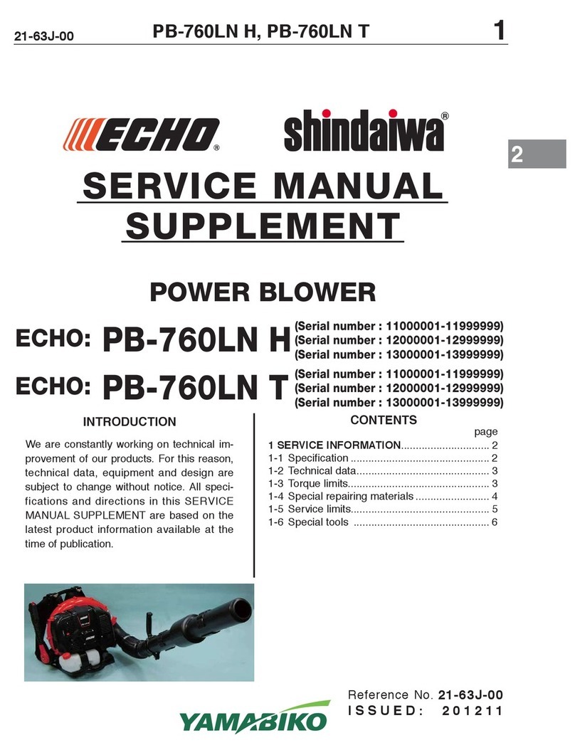 Echo PB-760LN H Service manual supplement