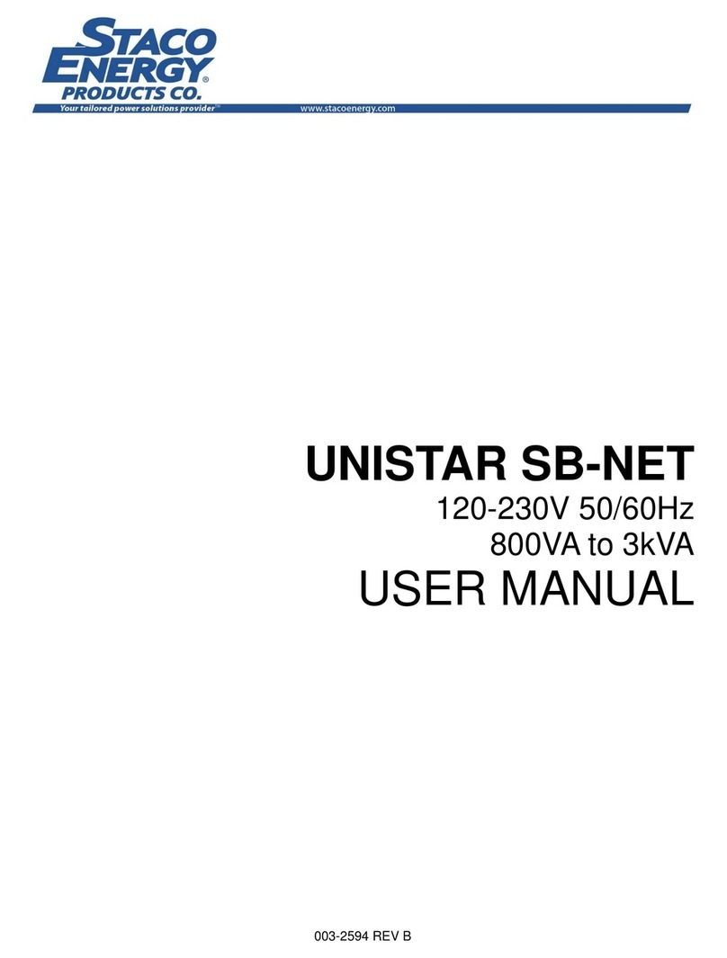 Staco Energy UNISTAR SB-NET User manual