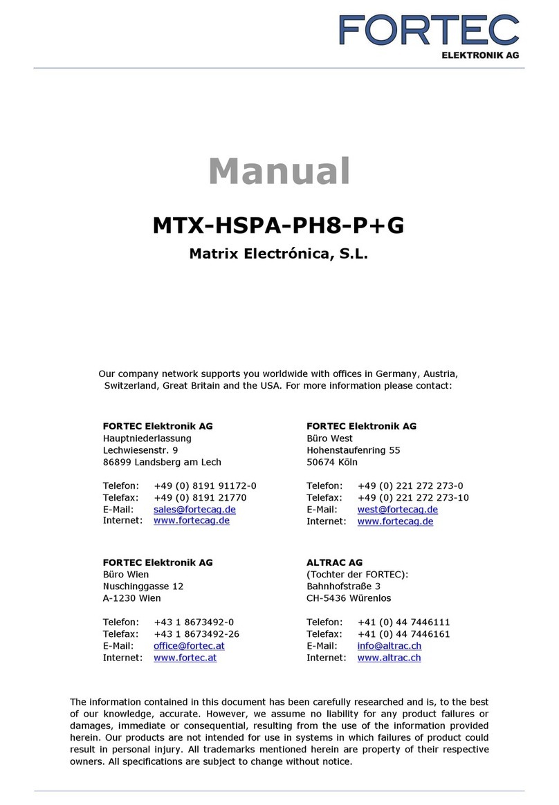 Fortec Star MTX-HSPA-PH8-P+G user manual