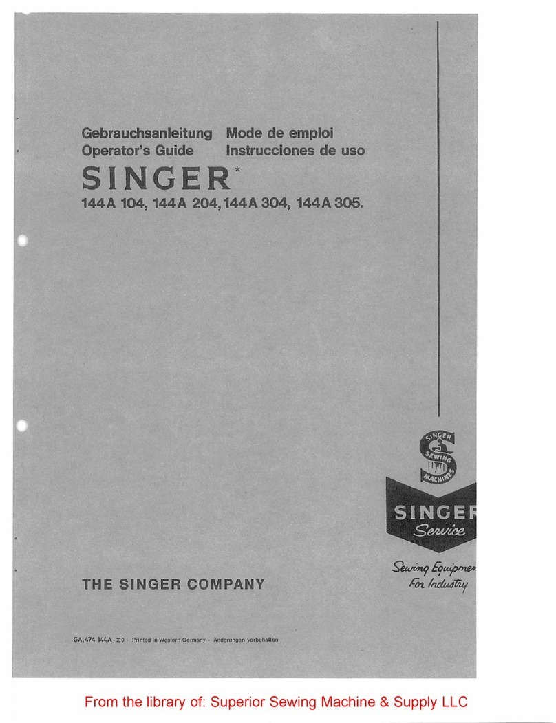 Singer 144 A 104 User manual Singer 144 A 104 User manual