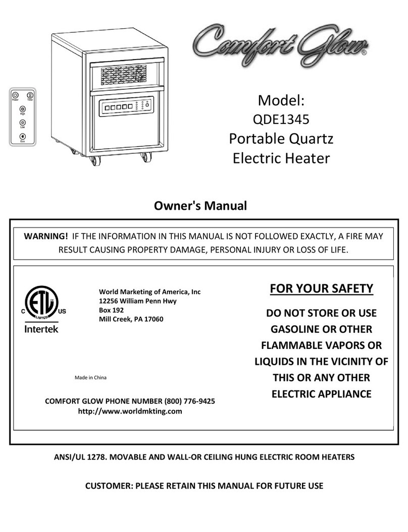 Comfort Glow QDE1345 owner's manual Comfort Glow QDE1345 owner's manual
